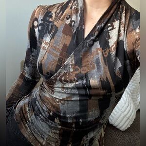 Fredas Abstract Long Sleeve Top